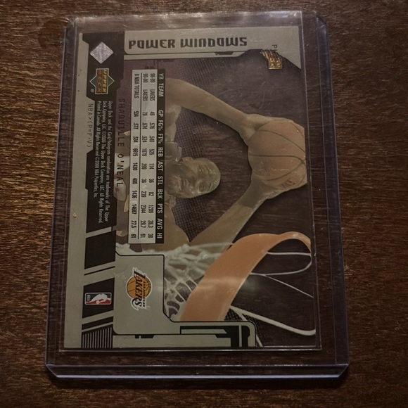 Shaquille O’neal 00/01 Upper Deck Slam (Power Window ) PW1 Purple And Orange - Picture 2 of 4